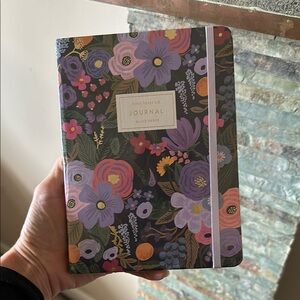 Rifle Paper Co. Violet Garden Party Journal & Gold Pen, Pocket & Elastic Closure